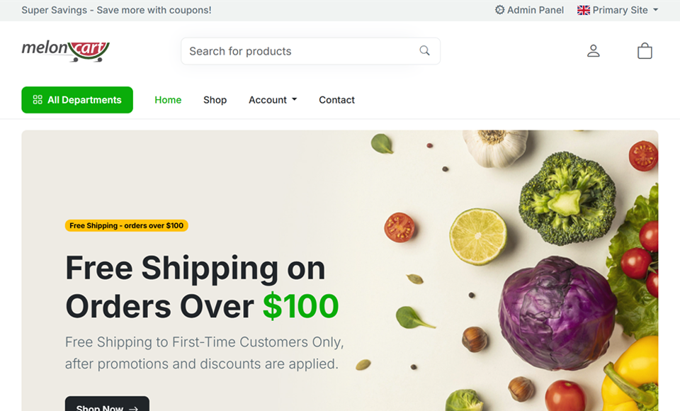 Meloncart Fresh Theme storefront